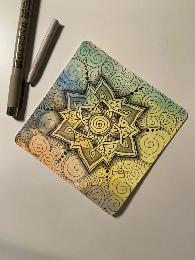 Guidance créative zentangle RATOON pattern