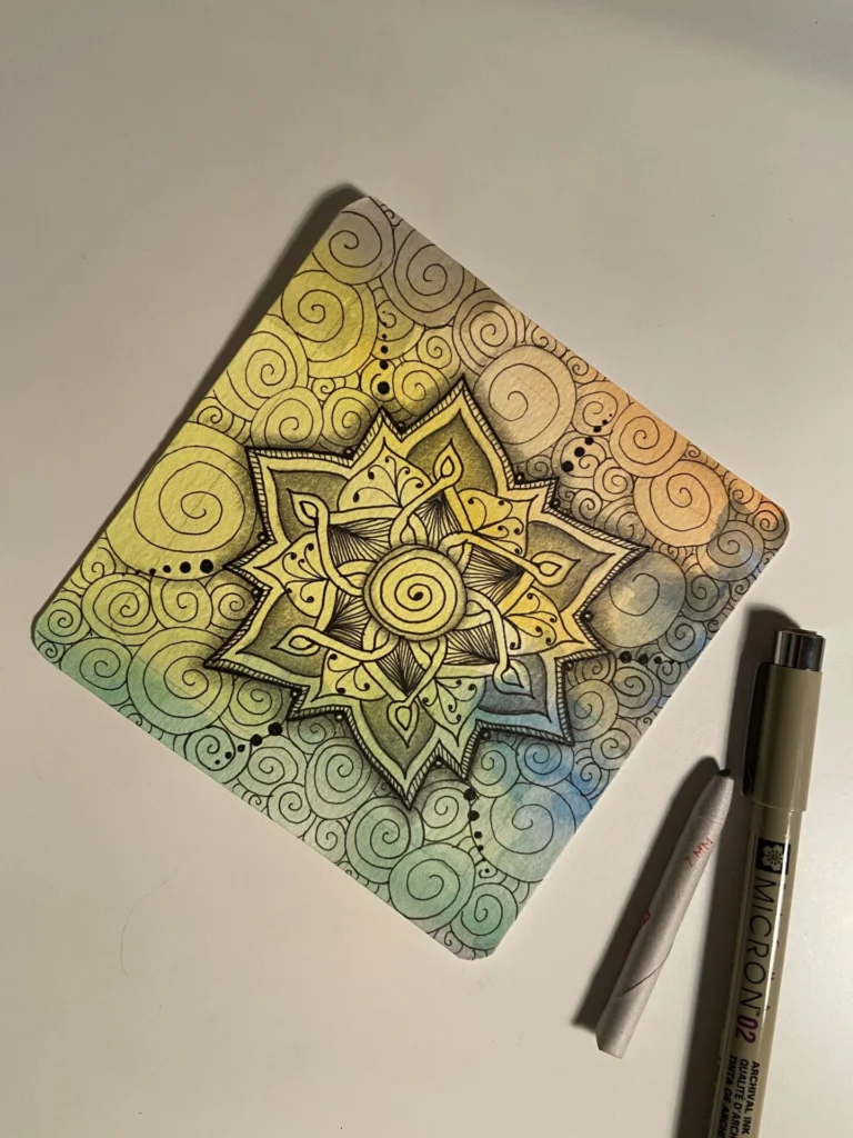 Guidance créative zentangle RATOON pattern