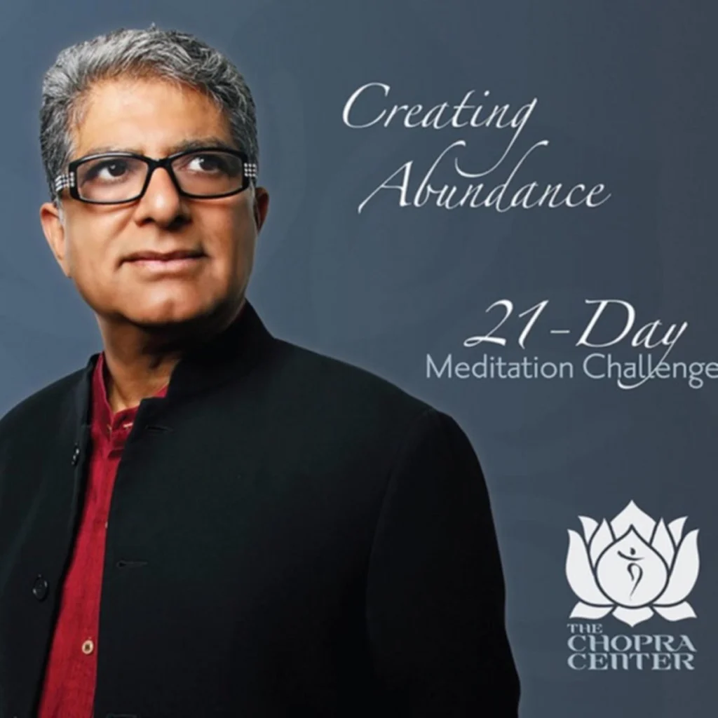 ortrait de Deepak Chopra, auteur et guide spirituel, fondateur du défi des 21 jours d’abondance.