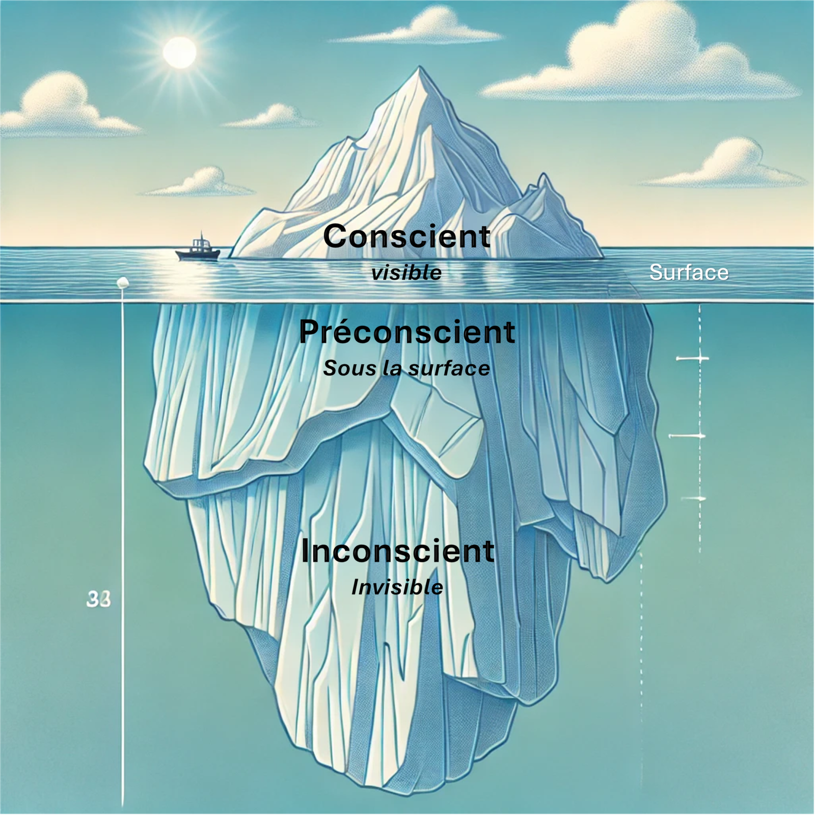 Comprendre La Th orie De L iceberg De Freud Guidance Cr ative