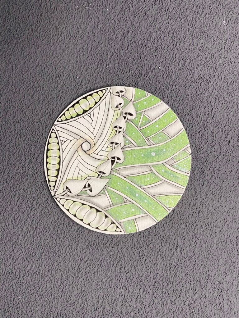 Zendala avec le motif hollibaugh verts – Project Pack n°9