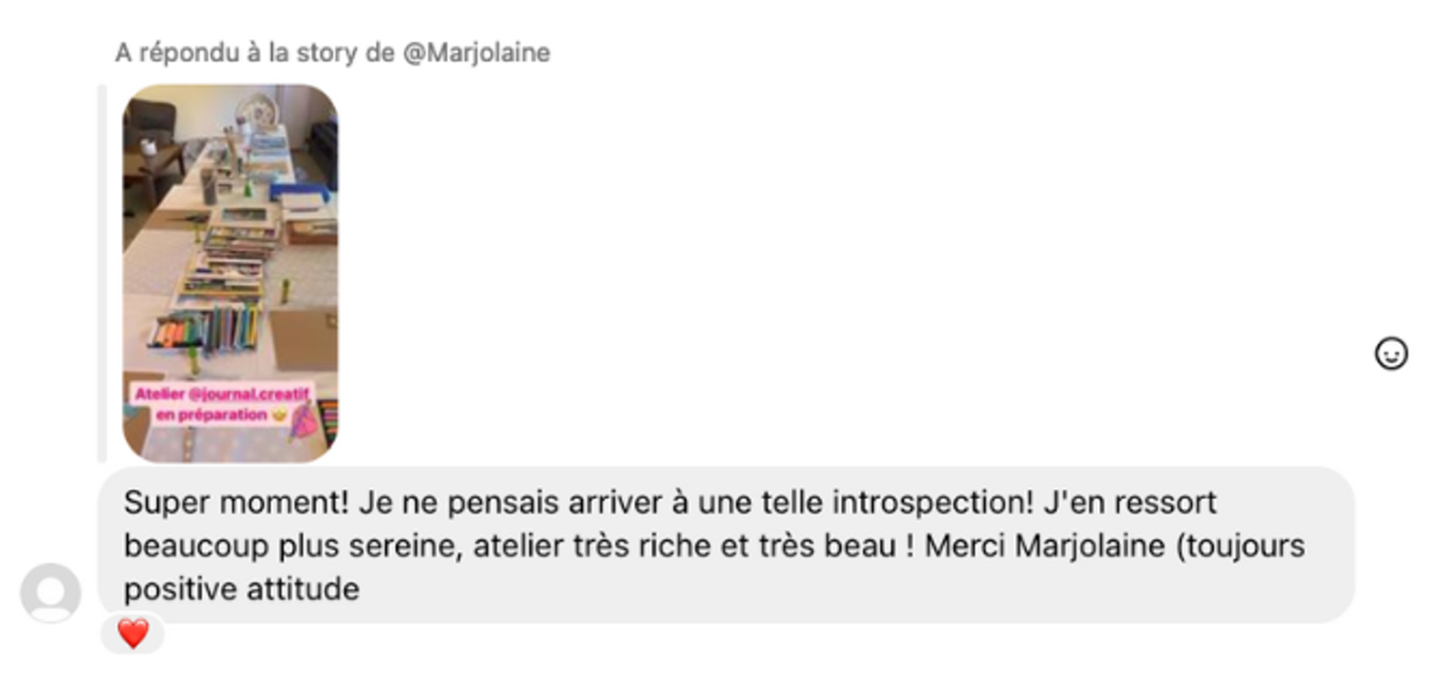 Deuxième avis de Fanny sur les ateliers créatifs