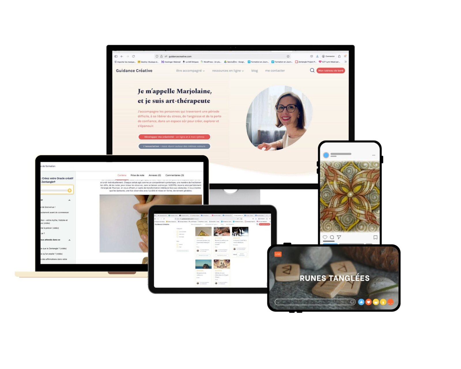 Programme de la formation Runes Tanglées présenté sur la plateforme en ligne