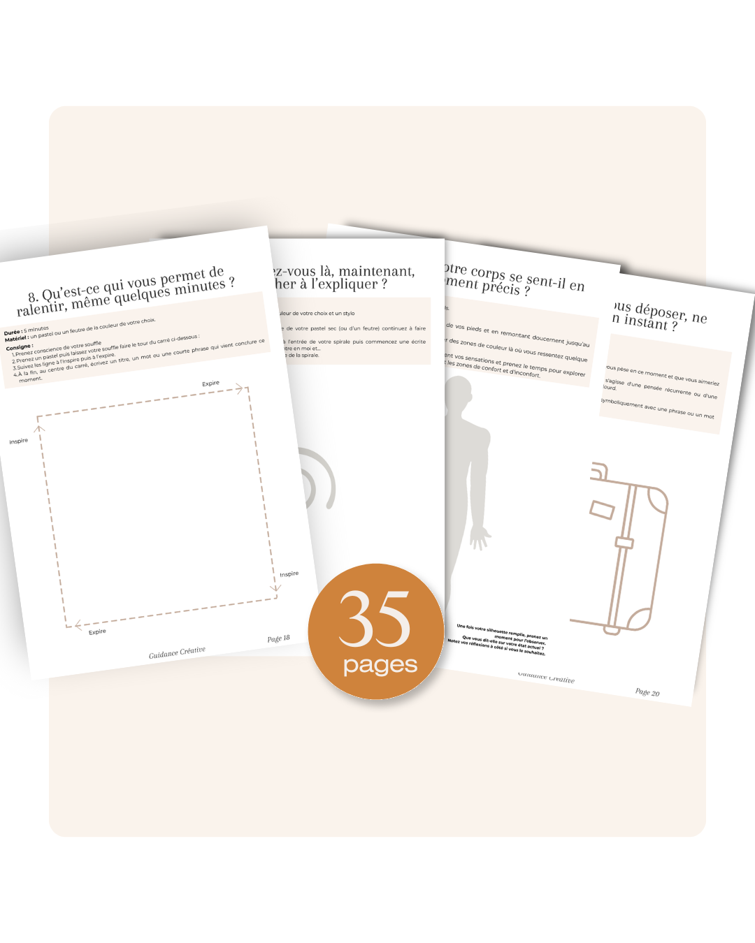 Aperçu de plusieurs pages de l’ebook 20 invitations douces