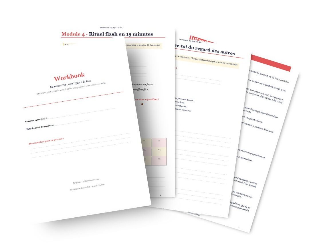Workbook — Se retrouver, une ligne à la fois
