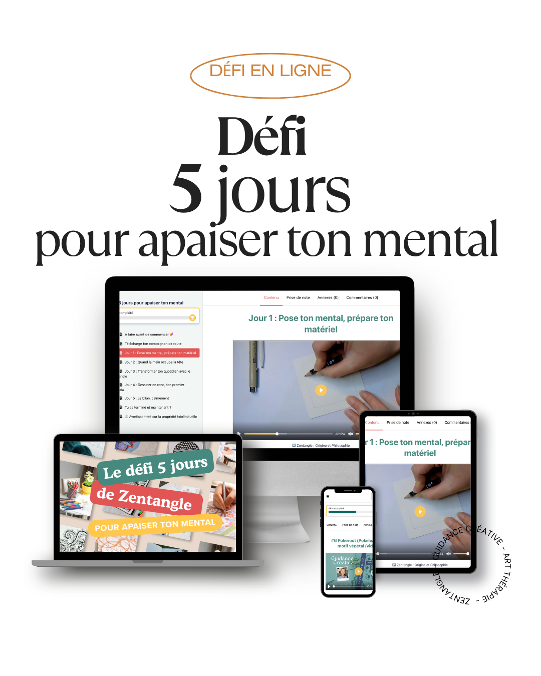 Défi 5 jours pour apaiser ton mental — Zentangle®